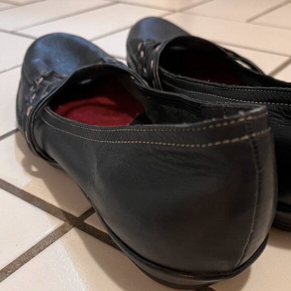 A2 by Aérosoles - Black Leather Women's Flats - Picture 3 of 3